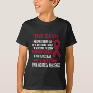 Hirngefäßaneurysma-Bewusstsein Ich bin der Sturm-T T-Shirt