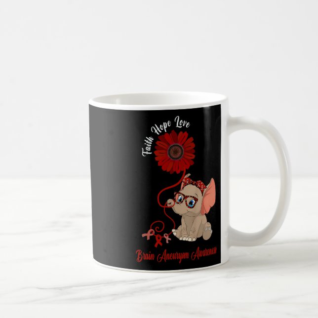 Hirngefäßaneurysma-Bewusstseinselefant Glaube Hoff Kaffeetasse (Rechts)