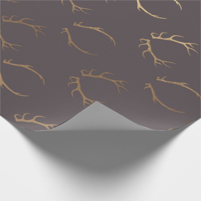 Hirnhorns Brown Gold Chocolate Luxury VIP Geschenkpapier (Ecke)