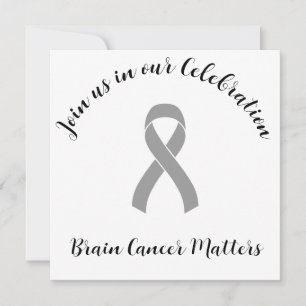 Hirnkrebs Ende der Chemo-Party Einladung