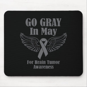 Hirnkrebsbewusstsein trägt im Mai grau stark Mousepad