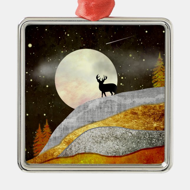 Hirnmoon Landscape Ornament Aus Metall (Vorne)