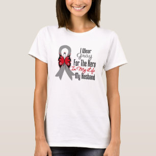 Hirntumor-Band-Held mein Ehemann T-Shirt