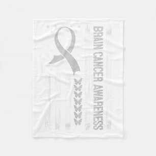Hirntumor-Bewusstsein Amerikanische Flagge Fleecedecke