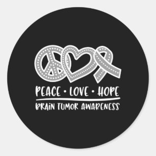 Hirntumor-Bewusstsein, Hirntumor Runder Aufkleber