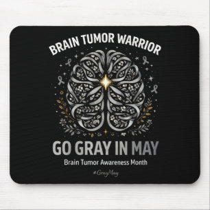 Hirntumor-Bewusstsein tragen Sie im Mai grau stark Mousepad
