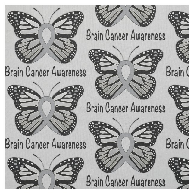 Hirntumor-Bewusstseins-Schmetterling Stoff (Muster)