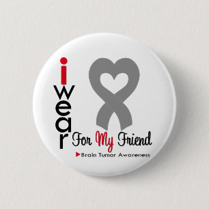 Hirntumor, den ich für meinen Freund trage, Button