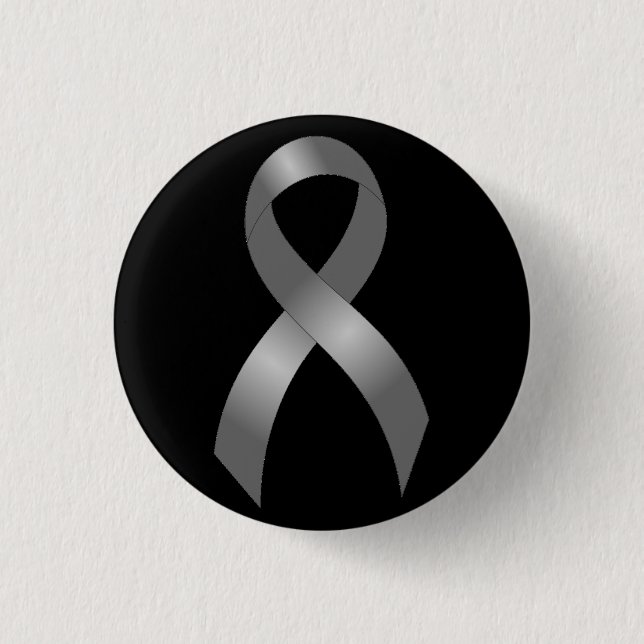Hirntumor| Diabetes| Grauband Button (Vorderseite)
