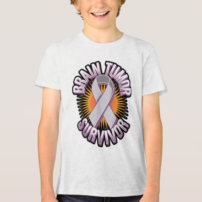 Hirntumor-Überlebende Fett Bewusstsein _1 Tri-Blend Shirt (Vorderseite)