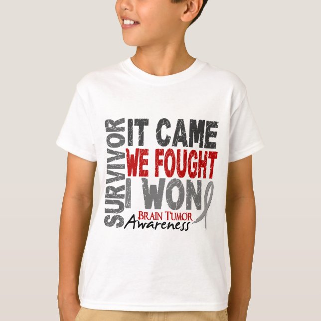 Hirntumor-Überlebender, den es wir kam, kämpfte T-Shirt (Vorderseite)