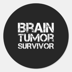 Hirntumor-Überlebender Für Hirnkrebs-Bewusstseins- Runder Aufkleber