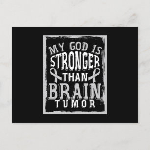 Hirntumorbewusstsein Gift Mein Gott ist stärker al Postkarte