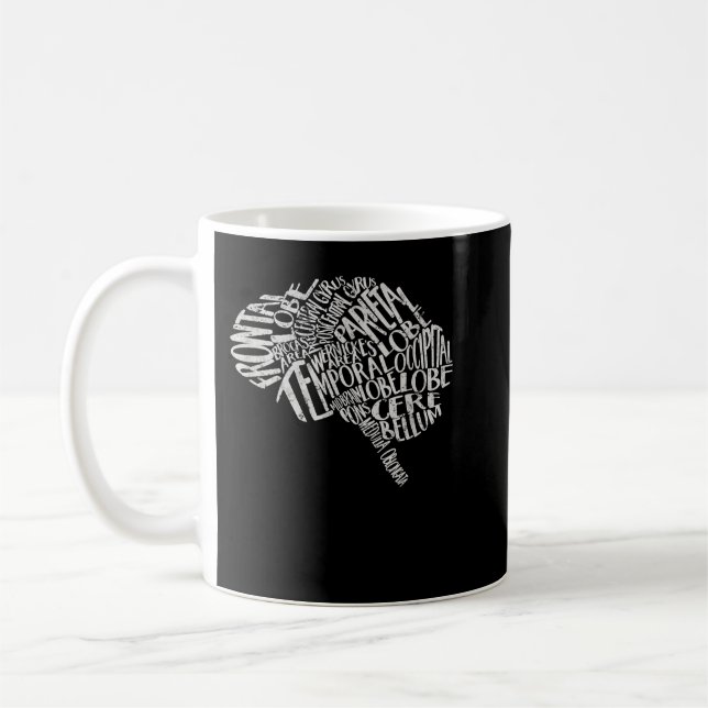 Hirntypografie T RN Neuroscience Nurse Neurologi Kaffeetasse (Links)