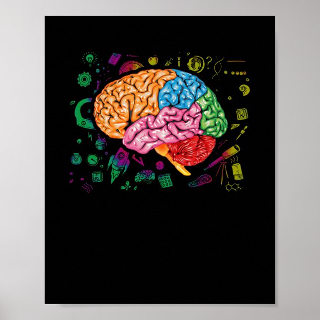 Hirnwissenschaft und Kunst Neurowissenschaft Neuro Poster (Vorne)