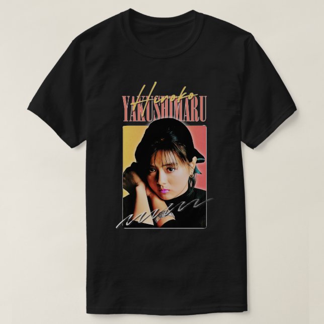 Hiroko Yakushimaru Retro 80er Fan Design T-Shirt (Design vorne)