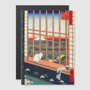 Hiroshige - Asakusa-Reisfelder Magnetkarte
