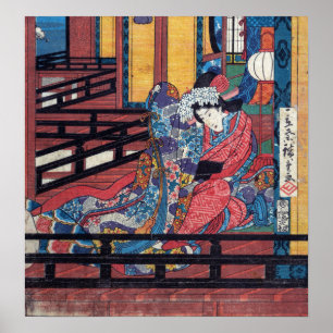 Hiroshige - Grobe See an der Shichiri Beach in Sag Poster