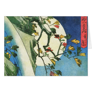 Hiroshige Moon Über dem Wasserfall Japanische Kuns