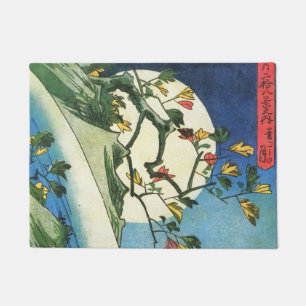 Hiroshige Moon Über dem Wasserfall Japanische Kuns Fußmatte