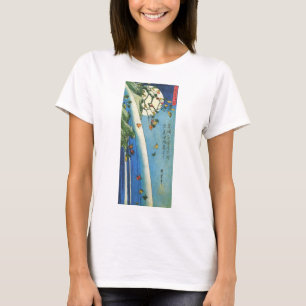 Hiroshige Moon Über dem Wasserfall Japanische Kuns T-Shirt