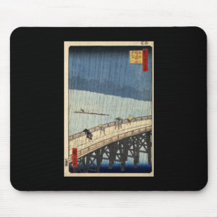 Hiroshige Plötzlicher Regenschauer über der Shin-Ō Mousepad