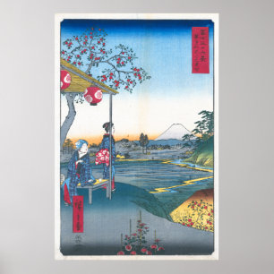 Hiroshige - Teehaus bei Zōshigaya Poster