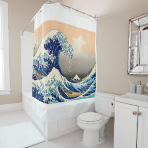 Hiroshige The Great Wave Off Kanagawa Duschvorhang