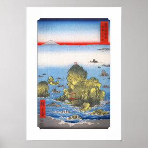 Hiroshige Wedding Rock Futamigaura, Provinz Ise Poster