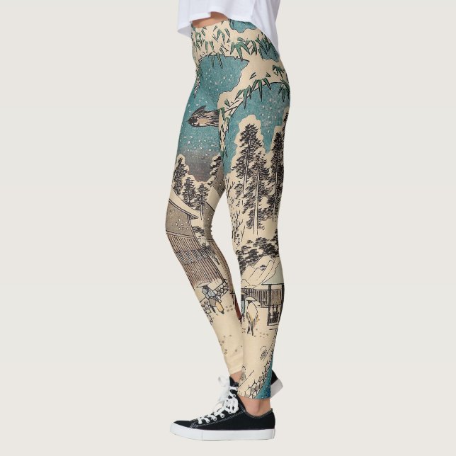 Hiroshige Winterlandschaft Japan Land Leggings (Links)