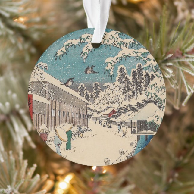 Hiroshige Winterlandschaft Japan Land Ornament (Baum)