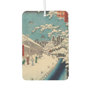 Hiroshige Winterlandschaft Japan Ukiyo-e Antiquitä Autolufterfrischer