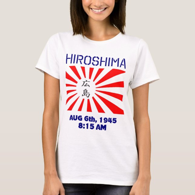 Hiroshima-aufgehende Sonne T-Shirt (Vorderseite)
