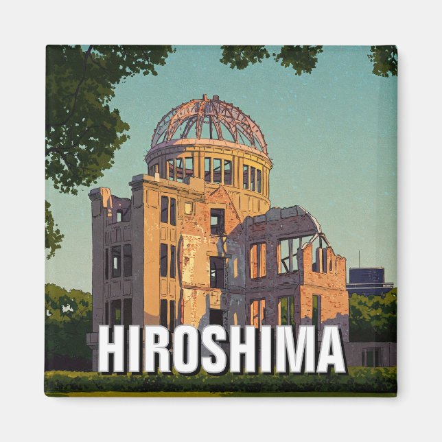Hiroshima Japan Peace Dome Travel Magnet (Vorne)