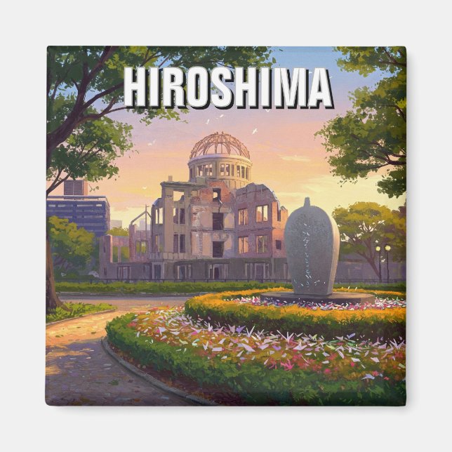 Hiroshima Japan Peace Dome Travel Magnet (Vorne)