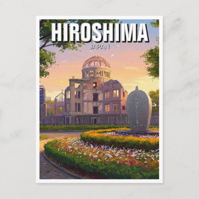 Hiroshima Japan Peace Dome Travel Postkarte (Vorderseite)
