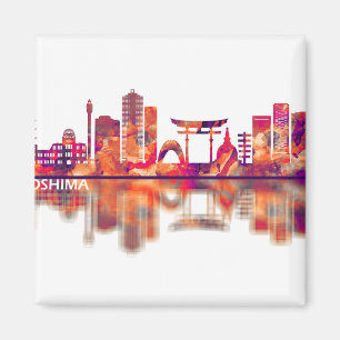 Hiroshima Japan Skyline Magnet