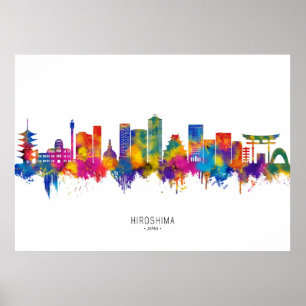 Hiroshima Japan Skyline Poster
