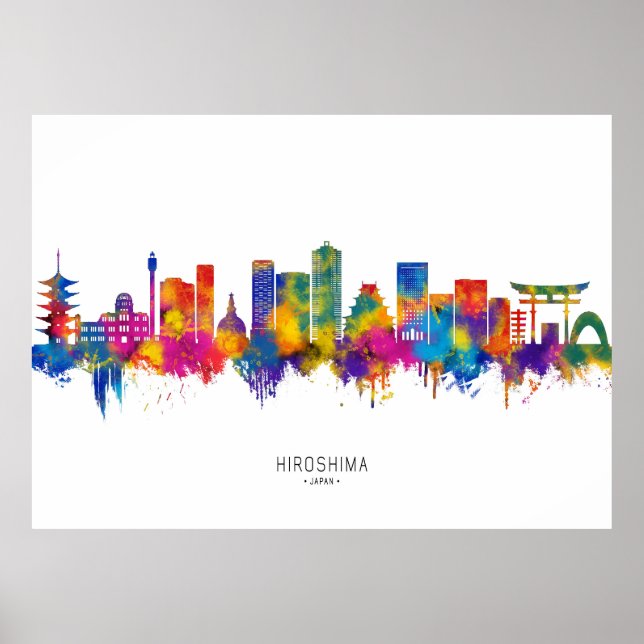 Hiroshima Japan Skyline Poster (Vorne)