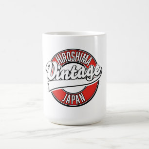 Hiroshima Japan Vintage Style Logo Zweifarben Kaff Kaffeetasse