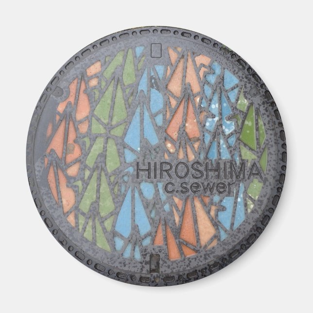 Hiroshima Manhole Cover Magnet (Vorne)