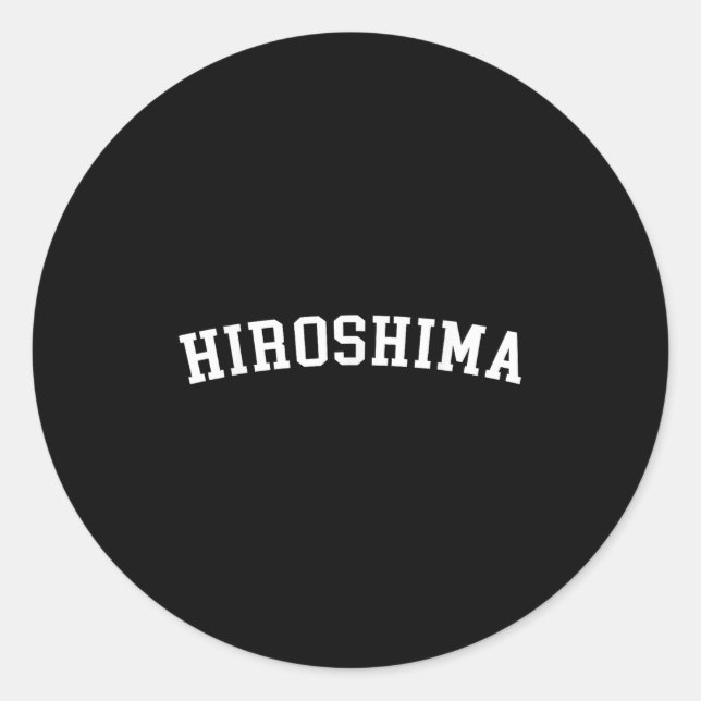 Hiroshima Runder Aufkleber (Vorderseite)