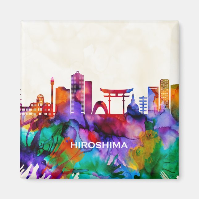 Hiroshima Skyline Magnet (Vorne)