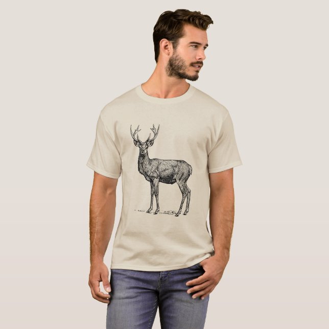 Hirsch 02 T-Shirt (Vorne ganz)