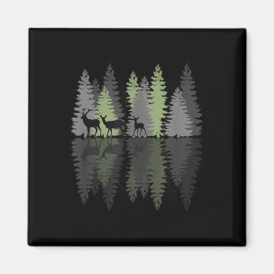 Hirsch Bock Hirschkuh Hirschkalb Kiefern Wildnis L Magnet