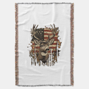 Hirsch, Bock-Saison USA-Flagge Decke