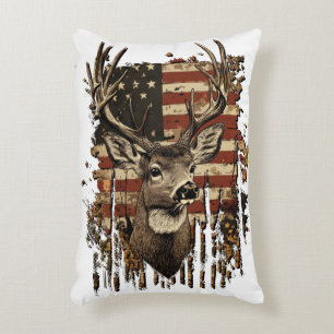 Hirsch, Bock-Saison USA-Flagge Dekokissen