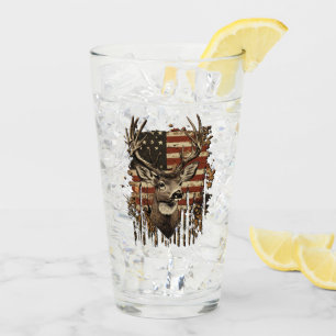 Hirsch, Bock-Saison USA-Flagge Glas