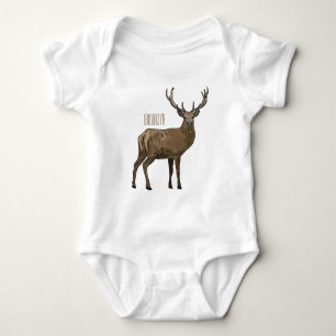 Hirsch Cartoon-Illustration Baby Strampler