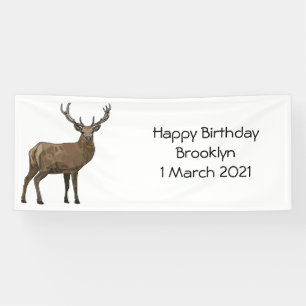 Hirsch Cartoon-Illustration Banner